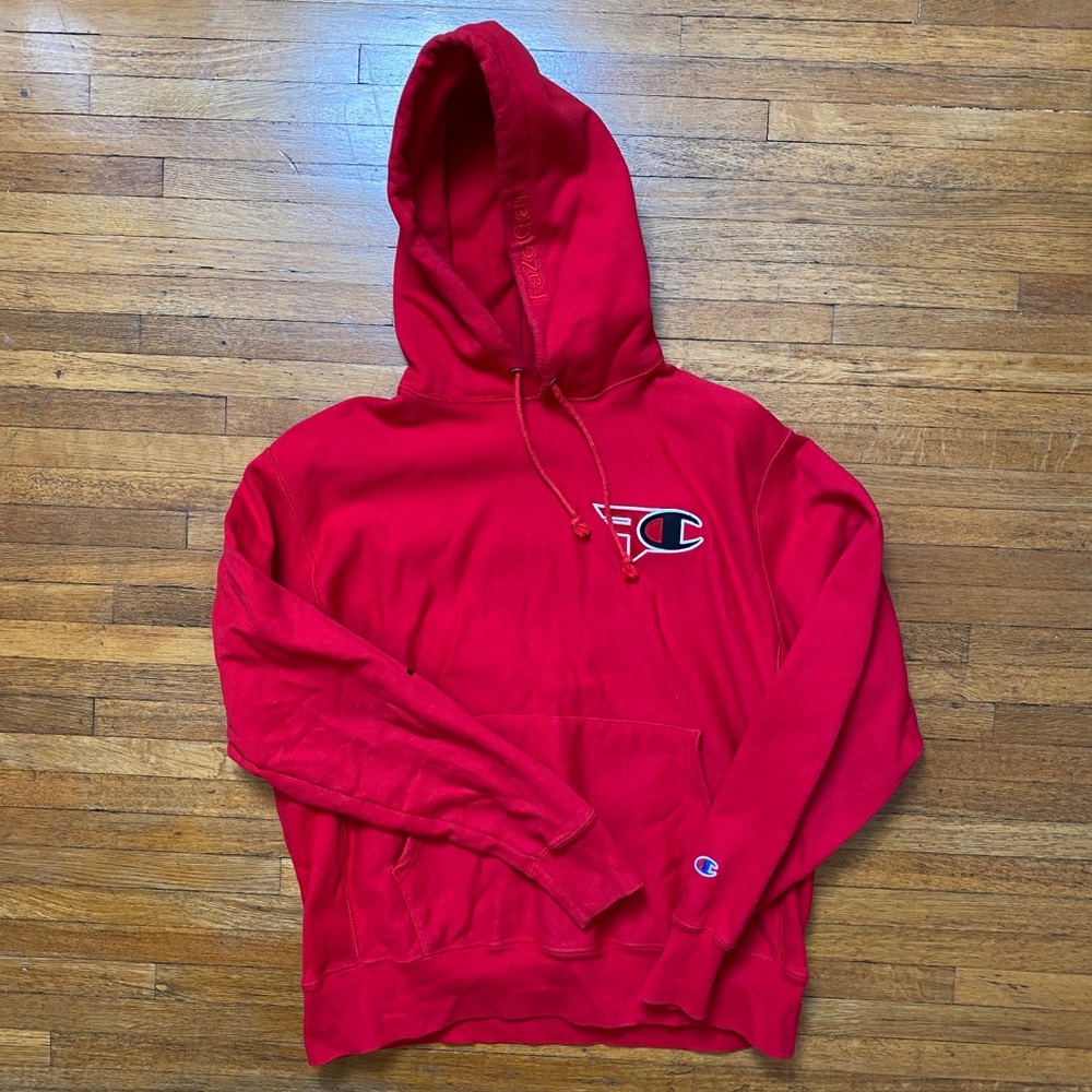 FAZE X CHAMPION RED HOODIE